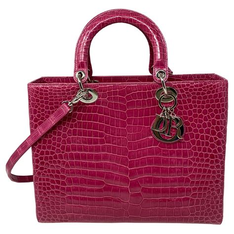 crocodile lady dior|lady dior crocodile bag.